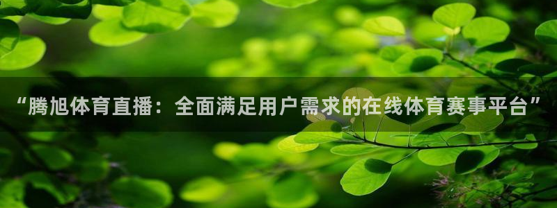乐球直播app官方入口：“腾旭体育直播：全面满足用户需求的在线体育赛事平台”